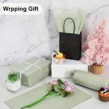 10/20pcs Green Tissue Paper For Gift Packaging, Candy DIY Packaging Paper, Floral Wrapping Paper For Birthday Wedding Party Packaging Decoration