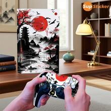 SUPSTICKER A Set Of Optical Drive Version And Slim-G Version Ink-Wash Samurai Style Pattern Game Console Skin Stickers, Made Of Air Duct PVC Material, For No-Cut Craftsmanship, Which Can Play A Decorative And Anti-Scratch Role. It Includes Game Console Main Unit, Controller, Side Sticker Decoration, And Is The Best Choice For Decorating Your Game Console!!!