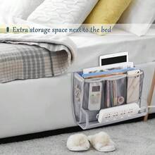 Bedside Caddy Bedside Storage Organizer Bedside Organizer With Power Strip Holder And 2 Adjustable Straps Home Bunk Bed College Dorm Sofa White