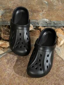 Einfarbige, dicksolige, rutschfeste, strapazierfähige, leichte, weiche, atmungsaktive, verstellbare Absatz Lässig Slip-On Sandalen, geeignet für Innen, Außen, Strand, Garten, modische Clogs