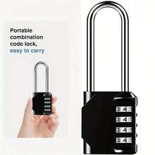 Resettable 4-Digit Long Beam Password Lock | A Keyless Convenience Outdoor Waterproof Padlock For All-Weather Use | Suitable For Various Storage Cabinets, Sports Lockers, Doors, Fences, Gates, And Toolboxes | A Versatile Security Tool For Home Storage, School, Gym, Travel, And Job Sites. Great Gifts For Homeowners.
