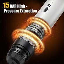 Cafeteira portátil 3 em 1, adequada para café moído, cápsulas de café e expresso. Compacta, sem fio, com bomba de pressão, ideal para viagens, carro, escritório, camping, etc. - Multicolorido - Ver 8