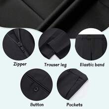 Men's Floral Dinner Party Prom Wedding Stylish Suits For Men One Button Dinner Jacket Pants Sethalloween - 黑色-3件 - 查看 8