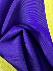 Women's Backless Leopard Print Patchwork Bikini Set (Top And Bottom), Casual Summer - Royal Blue Brocade - View 7