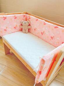 1pc Baby & Toddler All-Season Bed Guardrail, Anti-Fall & Anti-Collision Bed Bumper, Bed Safety Railing - Pink Little Girl - View 9