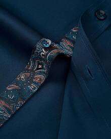 Mens Dress Shirts Long Sleeve Dress Shirts For Men Inner Contrast Button Down Casual Shirts For Men Big And Tall-20256688 - F# 綠色花卉 - 查看 9