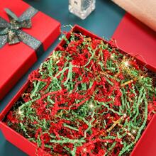 LDKGHE 4 Oz Crinkle Cut Paper Shred Filler Wrapping Baskets Filling Box Birthdays Thanksgiving Easter Weddings Valentines Mother's Day Anniversaries (White And Gold) - 淡粉色和金色 - 查看 3