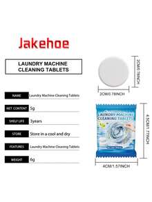Deep Cleaning Effervescent Washing Machine Cleaner Tablets - Descaler & Deodorizer For Laundry Appliances, Household Drum & Tank Maintenance