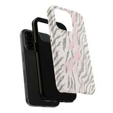 ELIXRE Chic Zebra Print Tough Phone Cases,  Tech Accessories, Stylish Phone Protection, Unique Gift For Her, Birthday Present Protector Shockproof - trắng - Xem 5