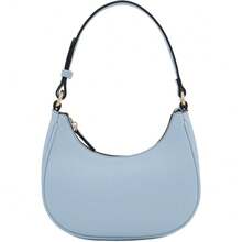 FashionPuzzle Small Crescent Shoulder Bag Underarm Purse - 淺藍色/淺藍色 - 查看 1