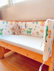 1 件婴儿和儿童床护栏，可拆卸和清洗，防摔防撞床保险杠，适合男孩和女孩的柔软床安全护栏，适合所有季节，节日礼物