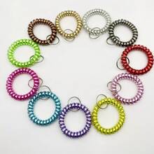 7pcs Small And Convenient Bright Surface Colorful Spring Wrist Coil Keychain, Coil Bracelets Keychain, Coil Keychain, Stretchable Spiral Bracelet Wrist Coil Key Chains(Color Random) Halloween Accessories Teachers Day Christmas Gift Ideas Bag Lanyards With Id Holder Car Accessories Bag Charms Car Friend Sister - Multicolor - View 3