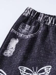 2pcs/Set Girls Casual Solid Color Long Sleeve T-Shirt And Straight Leg Pants Set, Spring/Autumn