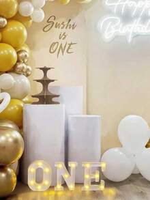 4个/1个 - 16厘米霓虹LED字母灯，电池供电，字母A-Z，适用于派对餐桌中心装饰、性别揭晓派对、生日派对和婴儿房装饰 - 白色-約16cm - 查看 5