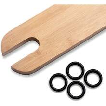 Antilop High Chair Footrest, Made Of Natural Bamboo And Wood, High Chair Accessories, Adjustable Height, Baby Footstool, Baby High Chair Footrest, Anti Slip - Wood Color - View 6