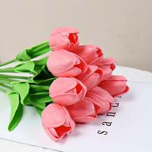 3 件郁金香人造花装饰，客厅和卧室的家居装饰，沙特国庆节 - 藕粉色 - 查看 15