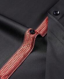 Mens Dress Shirts Long Sleeve Dress Shirts For Men Inner Contrast Button Down Casual Shirts For Men Big And Tall-20256688 - N # Đen-đỏ - Xem 9