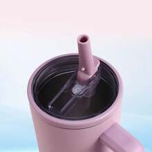 40 盎司不锈钢玻璃杯，带吸管和防漏盖 - 隔热旅行杯，适用于冷热饮品，耐用且可重复使用，非常适合露营、汽车、办公室 - 情人节、圣诞节、万圣节、感恩节、咖啡爱好者的理想礼物