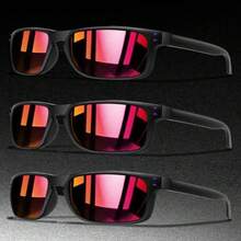 Unisex Cool Polarized Sunglasses – Summer Simple Square Frame With Tinted Lenses - Purple - View 2