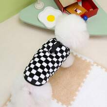 24pcs Plush Pet Clothes, Dog Apparel, Small Animal Fleece Jacket, Reversible Fleece Coat, Casual Fleece Vest For Teddy, Kitten Cartoon Casual Wear, Autumn/Winter - Black - View 10