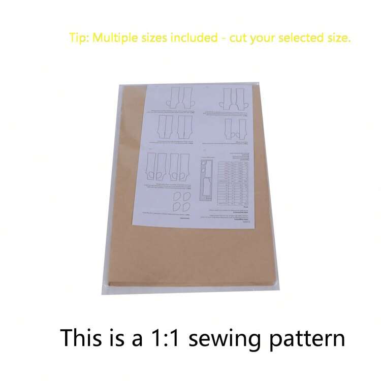 Pant Multi-Size Women's Sewing Patterns, 1:1 Scale Garment Sewing Patterns, Clothing Prototype Patterns, Perfect Sewing Templates For Tailoring And Fashion Design – The Ultimate Gift For Sewing Enthusiasts - Brown - View 2