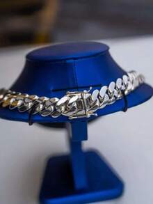 12-22mm Wide  Stainless Steel Cuban Link Chain 1PC Premium Stainless Steel Cuban Link Chain Necklace For Men   Men Jewelry Cuban Link Chain Necklaces For Men Gold Chain Cuban Link Chain Women Baddies Chain As Party & Gift & Stage Show Auspicious New Year Gifts - 20毫米(0.78吋) - 查看 5