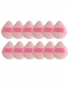 5pcs/10pcs/12pcs/20pcs/30pcs/50pcs/100pcs Mini Triangle Flocked Double-Sided Makeup Sponges, Suitable For Setting Makeup, Soft & Fluffy Texture, For Face & Body, Makeup Beauty Tool Assorted Set,Cheap,Stocking Stuffers,Makeup,Makeup Tools,Cheap Stuff,Gifts,Gifts For Women,Christmas Gifts