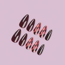 24 Pcs Almond Shape Sweet Edgy Press-On Nails - Handmade Y2K Aesthetic Nail Supplies |   Unas Press On, Unas Postizas & Ready-To-Wear Fake Nails - HYC-YY-218 - 查看 3