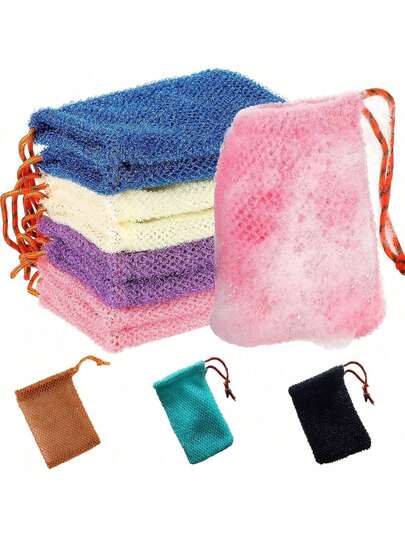 1个装肥皂收纳袋，条状肥皂袋，去角质皂网，淋浴皂袋，泡泡浴皂袋，男女通用