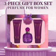3-Piece Set, Women's Eau De Parfuma Spray&ShowerGel&Body Lotion Gift Box, Long Lasting Fragrance, Notes Of Raspberry, Blackberry, Tea Flavor, For Holiday Gifts, Daily Life, Parties, 1.7 Fl Oz Perfume, 2.8 Fl Oz ShowerGel, 2.8 Fl Oz Body Lotion - Bộ 3 món - Xem 3