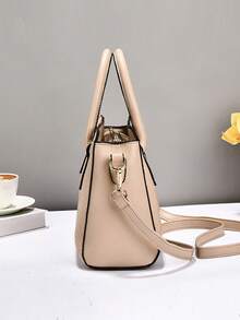 Fashionable Crocodile Embossed Business Tote Bag For Women, Large Capacity Shoulder Bag, Elegant & Versatile, Suitable For Dates, Shopping, Mother's Day Gift - Khaki - View 6