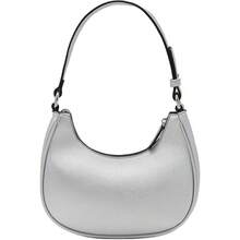 FashionPuzzle Small Crescent Shoulder Bag Underarm Purse - 銀/銀 - 查看 5