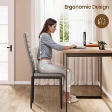 Dining Chairs - 淺灰色人造皮革 - 查看 3