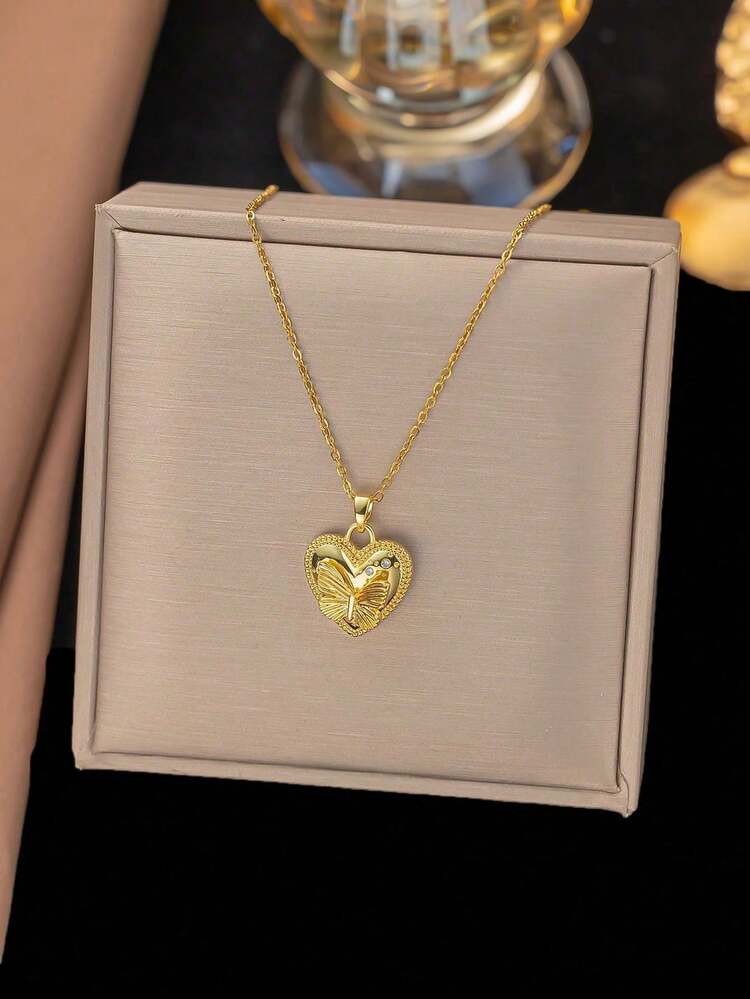 1pc Stainless Steel Bowknot Design Pendant Necklace,Creative Romantic Vintage Sweet Casual Fashion,Suitable For Valentine's Day Gift, Daily Wear, Party, Holiday, Cost-Effective Choice (Opp Bag Packaging Box Only For Shooting),Mom,Mother,Mother's Day,Gift - Figure 8 Bow - View 10