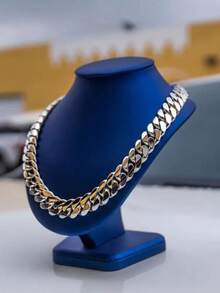 12-22mm Wide  Stainless Steel Cuban Link Chain 1PC Premium Stainless Steel Cuban Link Chain Necklace For Men   Men Jewelry Cuban Link Chain Necklaces For Men Gold Chain Cuban Link Chain Women Baddies Chain As Party & Gift & Stage Show Auspicious New Year Gifts - 20毫米(0.78吋) - 查看 6