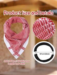 Arab Headscarf Dubai Headscarf Saudi Arabia Tourism Baotou Ornaments Men's Headband+Headscarf Arab Jacquard Square Scarf Dubai Middle East National Costume