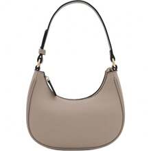 FashionPuzzle Small Crescent Shoulder Bag Underarm Purse - 石灰華/石灰華 - 查看 1