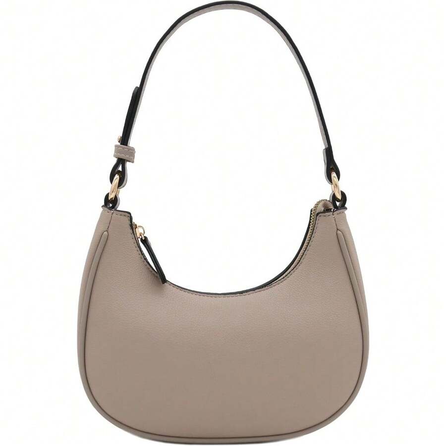 FashionPuzzle Small Crescent Shoulder Bag Underarm Purse - 石灰華/石灰華 - 查看 1
