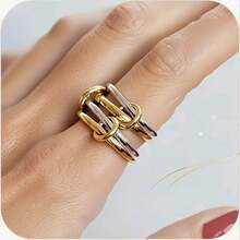 حلقات من الفولاذ المقاوم للصدأ متعددة الطبقات (3-4 طبقات) لا تبهت، متعددة الاستخدامات لمناسبات وأعياد مختلفة