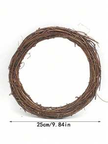 1 pezzo Base di corona in rattan naturale (senza decorazioni) - Adatto per fai-da-te, design floreale e decorazione per porta | Adatto per matrimoni, festa della mamma, Ramadan, festival della luna, San Valentino, feste di compleanno, raduni e decorazione da giardino | Stile rustico americano, consigliato per la stagione dei matrimoni