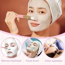 20Pcs Lash Shampoo Bottle Brushes Set, 5pcs Foam Pump Dispenser, 5pcs Nose Pore Deep Cleaning Brush, 5pcs Eyelash Extension Tube Brush, 5Pcs Lash Aftercare Bag For Women, Girls - Multicolor - View 9