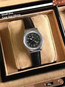 Pablo Raez 1 件男女复古手表原装迷人情侣腕表不锈钢夏季配饰银色奢华黑色柔软舒适超细纤维皮革时尚石英钟复古风格男女情侣手表带日期 50 米防水全新男女腕表运动休闲时尚馈赠朋友或家人父亲礼物适合日常生活/工作/派对装饰毕业婚礼礼物 - 黑色 - 查看 14