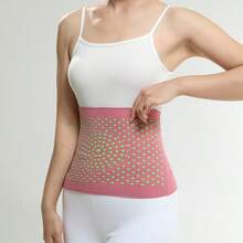 Samtgürtel aus Beifuß für ganzjährigen leichten Tragekomfort, grünes Polka-Punkt-Bauchdesign, nur Handwäsche, Unterbauchschutz