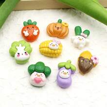 8pcs Cartoon Fruit & Vegetable Fridge Magnets, Cute Decorative Magnets Suitable For Office, Kitchen Whiteboard, Storage Cabinet And Dishwasher, Kitchen Decor, Home Decor, Valentine's Day Gift, Gift For Friends And Family