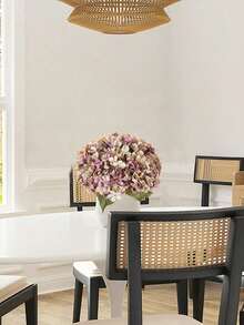 1/3/6/80支装仿真绣球花束，假花植物，房间装饰，秋季装饰，花园秋季装饰，餐桌摆件，生日派对装饰，婚礼花篮，新娘捧花，家居装饰，餐厅，卧室，窗台装饰，花瓶装饰，情人节礼物，新年装饰，户外花园，返校季 - 中紫紅色 - 查看 5