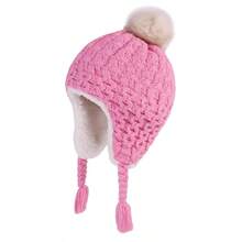 Infant Pom Pom Beanie Kid Winter Hats Toddler Cap Knit Warm Beanies Caps For Baby Boys Girls