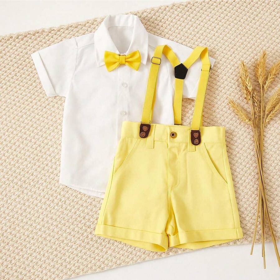 Themed Set Birthday Social Boy Clean Pageboy Graduation Baptism Party Event - Yellow - View 1
