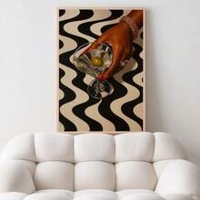 1pc, Canvas Hanging Painting, Framed Decorative Painting, Poster, Wall Art, Vintage Martini, Bar Cart Art, Cool Apartment Wall Art, Cocktail Wall Art, Vintage Living Room Wall Decor, Eclectic, Dorm Decor, Fashion Decorative Painting