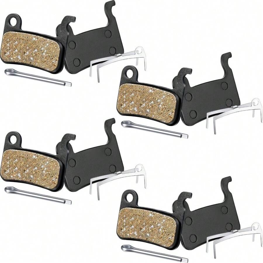 4 Pairs Resin Brake Pads - Bicycle Disc Brake Pads Compatible With Shimano Deore XT XTR LX SLX Hone Alfine Saint
