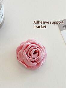 1pc Solid Color Floral Phone Air Bag Holder, Korean Ins Style Magnetic Desktop Phone Stand For Watching Videos, Portable & Stable Compatible With IPhone, Android Phone, Gift For Birthday, Family, Friends Push-Pull Phone Grip Phone Holder Phone Accessories